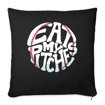 Baseball Funny - Sofa pillowcase 17,3'' x 17,3'' (45 x 45 cm) - black - Front