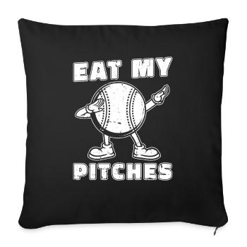 Baseball Funny - Sofa pillowcase 17,3'' x 17,3'' (45 x 45 cm) - black - Front