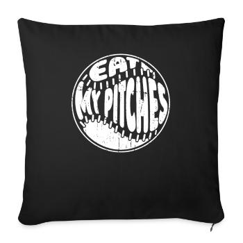 Baseball Funny - Sofa pillowcase 17,3'' x 17,3'' (45 x 45 cm) - black - Front