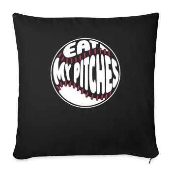 Baseball Witzig - Sofakissenbezug 45 x 45 cm - Schwarz - Vorne