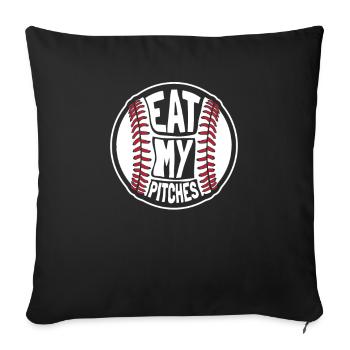 Baseball Funny - Sofa pillowcase 17,3'' x 17,3'' (45 x 45 cm) - black - Front