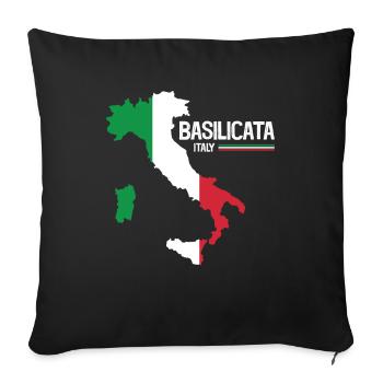 Basilicata Italy Landkarte Regionen Italien - Sofakissenbezug 45 x 45 cm - Schwarz - Vorne