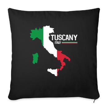 Tuscany Italy Tuscany Map Region Italy - Sofa pillowcase 17,3'' x 17,3'' (45 x 45 cm) - black - Front