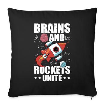 Ingénieur aérospatial Calcul Math Science - Housse de coussin décorative 45 x 45 cm - noir - Devant