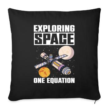 Ingénieur aérospatial disant Explorer l’équation de l’espace - Housse de coussin décorative 45 x 45 cm - noir - Devant