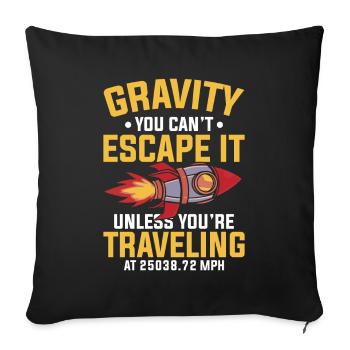 Aerospace Engineer Rocket Scientist Aviation - Sofa pillowcase 17,3'' x 17,3'' (45 x 45 cm) - black - Front