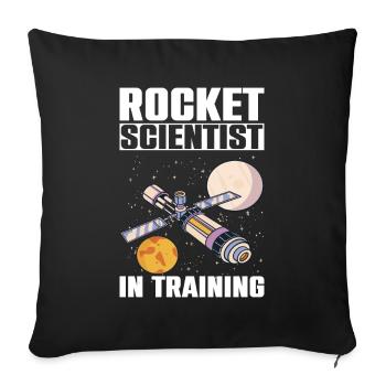 Étude de la science des fusées en formation - Housse de coussin décorative 45 x 45 cm - noir - Devant