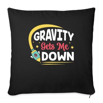 Technicien de vaisseau spatial Navette spatiale - Housse de coussin décorative 45 x 45 cm - noir - Devant