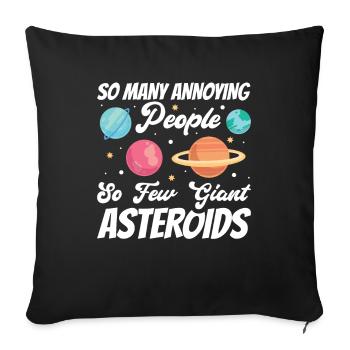RaSarcastic Planet Scientist Dire - Housse de coussin décorative 45 x 45 cm - noir - Devant