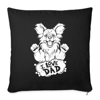 Papillon I Love Dad - Sofakissenbezug 45 x 45 cm - Schwarz - Vorne