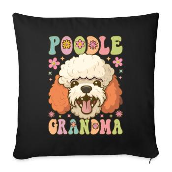 Groovy Hundeliebhaberin - Sofakissenbezug 45 x 45 cm - Schwarz - Vorne