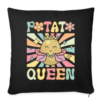 Groovy Female Potato Lover - Sofa pillowcase 17,3'' x 17,3'' (45 x 45 cm) - black - Front