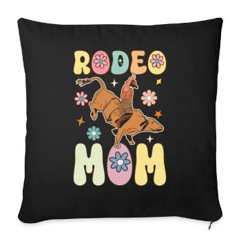Groovy Western Country Bull Rider - Sofa pillowcase 17,3'' x 17,3'' (45 x 45 cm) - black - Front