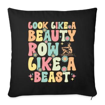 Rameur Rameur - Housse de coussin décorative 45 x 45 cm - noir - Devant