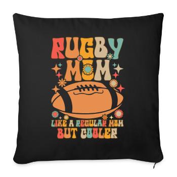 Rugby player - Sofa pillowcase 17,3'' x 17,3'' (45 x 45 cm) - black - Front