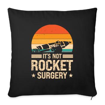 Physicien en chirurgie des fusées Ingénieur en aérospatiale rétro - Housse de coussin décorative 45 x 45 cm - noir - Devant