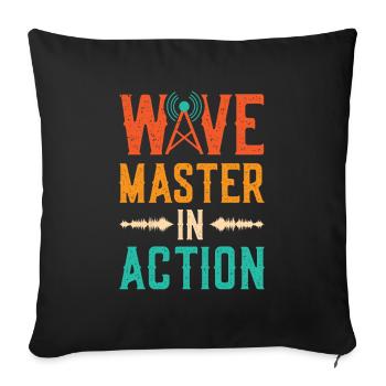 Citation de Wave Master In Action - Conférencier du programme - Housse de coussin décorative 45 x 45 cm - noir - Devant