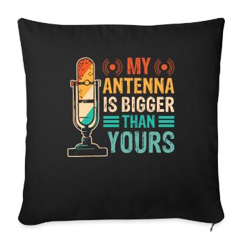 Opérateur radio émetteur Fequenz Communication - Housse de coussin décorative 45 x 45 cm - noir - Devant