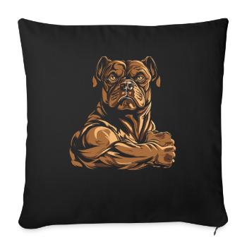 American Bully Cool - Housse de coussin décorative 45 x 45 cm - noir - Devant