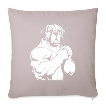 Saint-bernard - Housse de coussin décorative 45 x 45 cm - taupe clair - Devant