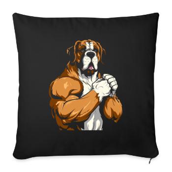 Saint Bernard Cool - Housse de coussin décorative 45 x 45 cm - noir - Devant