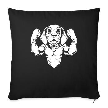 Beagle - Sofa pillowcase 17,3'' x 17,3'' (45 x 45 cm) - black - Front