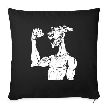 Greyhound Greyhound Biceps Tattoo I Love Mom - Sofa pillowcase 17,3'' x 17,3'' (45 x 45 cm) - black - Front