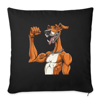 Greyhound Windhund I Love Mom - Sofa pillowcase 17,3'' x 17,3'' (45 x 45 cm) - black - Front