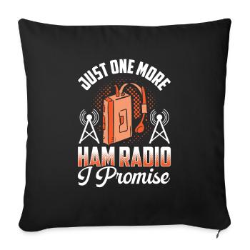 Émission de radio - Housse de coussin décorative 45 x 45 cm - noir - Devant