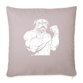Bouledogue de fitness - Housse de coussin décorative 45 x 45 cm - taupe clair - Devant