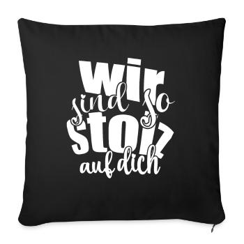 We're so proud of you saying appreciation - Sofa pillowcase 17,3'' x 17,3'' (45 x 45 cm) - black - Front