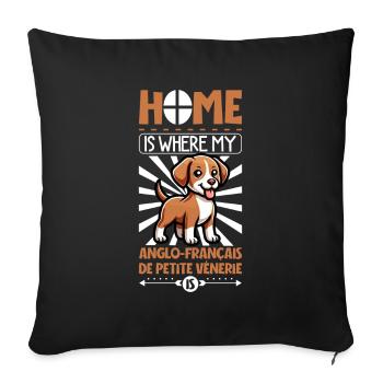 Home - Anglo-Français de Petite Vénerie - Sofa pillowcase 17,3'' x 17,3'' (45 x 45 cm) - black - Front