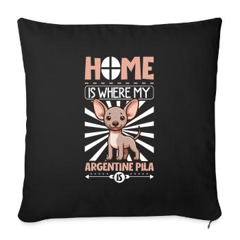 Home - Argentine Pila - Sofa pillowcase 17,3'' x 17,3'' (45 x 45 cm) - black - Front