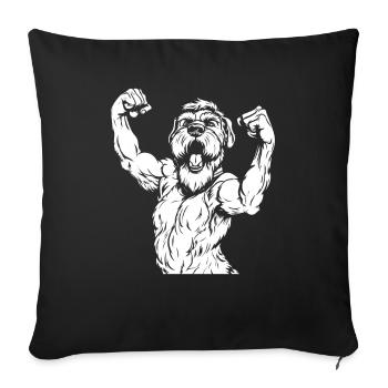 Fitness Wheaten Terrier Dog - Sofa pillowcase 17,3'' x 17,3'' (45 x 45 cm) - black - Front