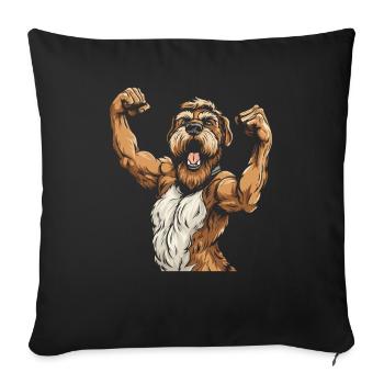 Fitness Wheaten Terrier Dog - Sofa pillowcase 17,3'' x 17,3'' (45 x 45 cm) - black - Front
