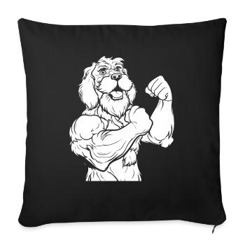 Fitness Golden Doodle Dog - Sofa pillowcase 17,3'' x 17,3'' (45 x 45 cm) - black - Front