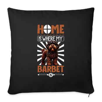 Home - French Water Dog - Sofa pillowcase 17,3'' x 17,3'' (45 x 45 cm) - black - Front