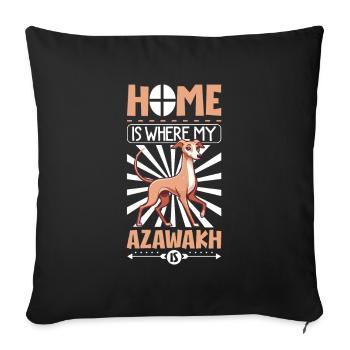 Accueil - Azawakh - Housse de coussin décorative 45 x 45 cm - noir - Devant