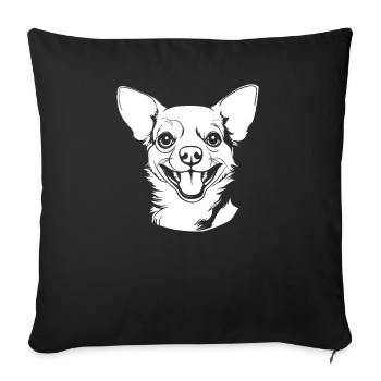Chihuahua - Sofa pillowcase 17,3'' x 17,3'' (45 x 45 cm) - black - Front