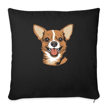 Chihuahua - Sofakissenbezug 45 x 45 cm - Schwarz - Vorne
