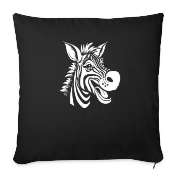 Zebra - Sofakissenbezug 45 x 45 cm - Schwarz - Vorne
