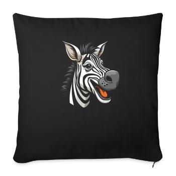 Zebra - Sofakissenbezug 45 x 45 cm - Schwarz - Vorne