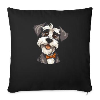 Schnauzer - Sofa pillowcase 17,3'' x 17,3'' (45 x 45 cm) - black - Front