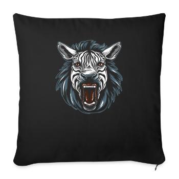 Zebra - Sofakissenbezug 45 x 45 cm - Schwarz - Vorne