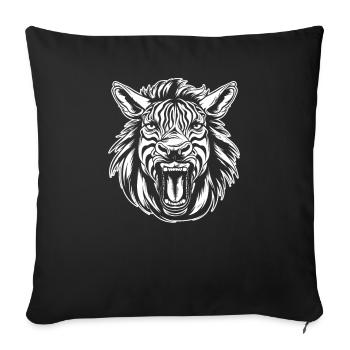 Zebra - Sofakissenbezug 45 x 45 cm - Schwarz - Vorne
