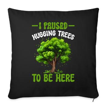 Défenseurs des arbres et écologistes - Housse de coussin décorative 45 x 45 cm - noir - Devant