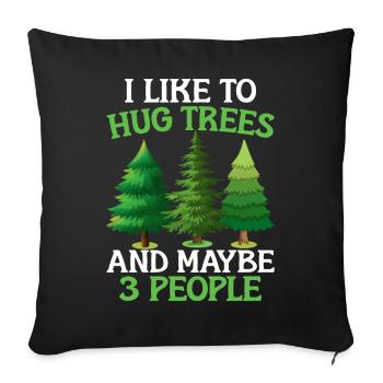 Tree conservationists and environmentalists - Sofa pillowcase 17,3'' x 17,3'' (45 x 45 cm) - black - Front