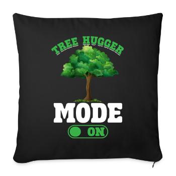 Environmentalists hugging trees - Sofa pillowcase 17,3'' x 17,3'' (45 x 45 cm) - black - Front