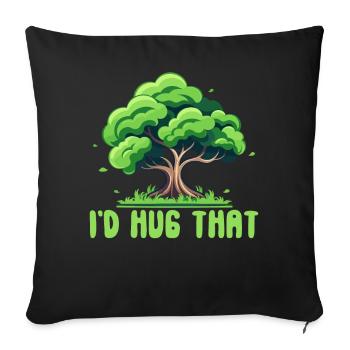 Tree conservationists and environmentalists - Sofa pillowcase 17,3'' x 17,3'' (45 x 45 cm) - black - Front