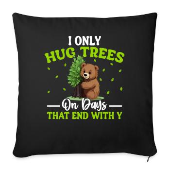 Tree Hugger Environmentalist Bear - Sofa pillowcase 17,3'' x 17,3'' (45 x 45 cm) - black - Front